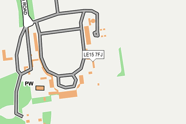 LE15 7FJ map - OS OpenMap – Local (Ordnance Survey)
