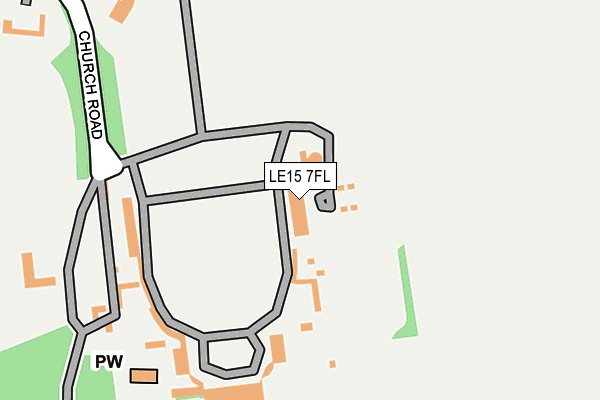 LE15 7FL map - OS OpenMap – Local (Ordnance Survey)