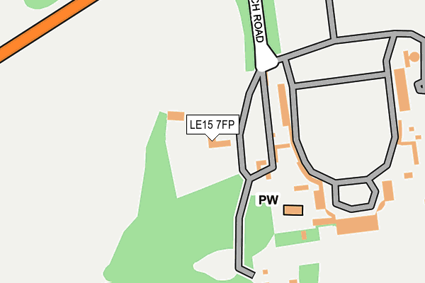 LE15 7FP map - OS OpenMap – Local (Ordnance Survey)