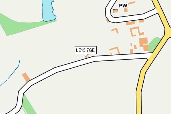 LE15 7GE map - OS OpenMap – Local (Ordnance Survey)
