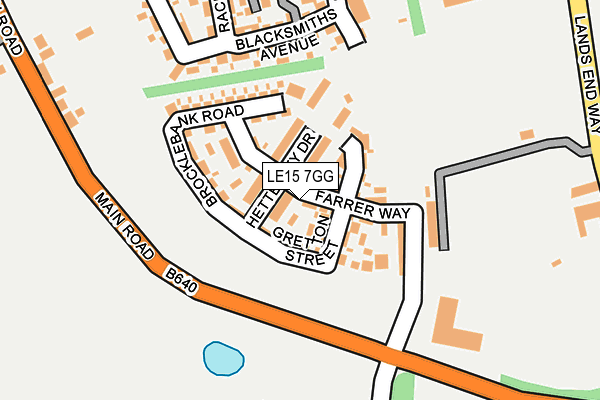 LE15 7GG map - OS OpenMap – Local (Ordnance Survey)