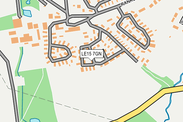 LE15 7GN map - OS OpenMap – Local (Ordnance Survey)