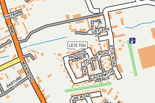 LE15 7GU map - OS OpenMap – Local (Ordnance Survey)