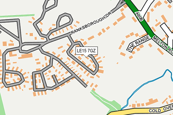 LE15 7GZ map - OS OpenMap – Local (Ordnance Survey)