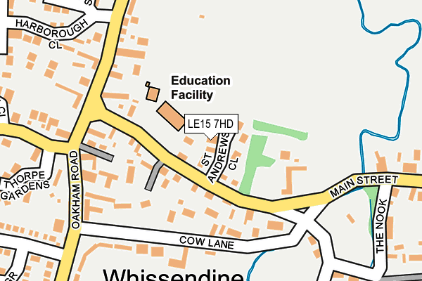 LE15 7HD map - OS OpenMap – Local (Ordnance Survey)