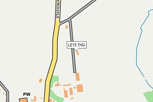 LE15 7HG map - OS OpenMap – Local (Ordnance Survey)