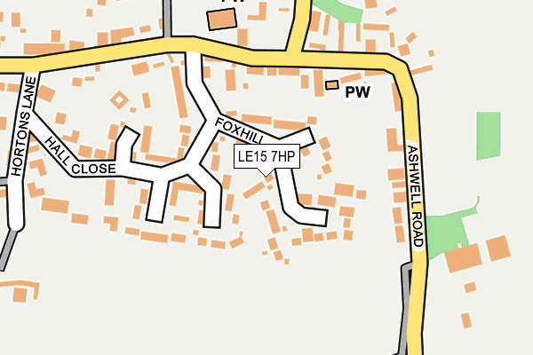 LE15 7HP map - OS OpenMap – Local (Ordnance Survey)