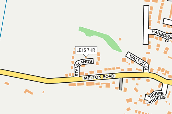 LE15 7HR map - OS OpenMap – Local (Ordnance Survey)