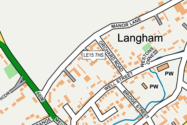 LE15 7HS map - OS OpenMap – Local (Ordnance Survey)