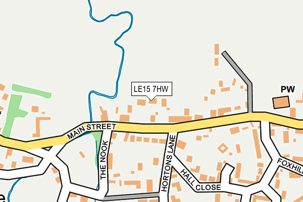 LE15 7HW map - OS OpenMap – Local (Ordnance Survey)