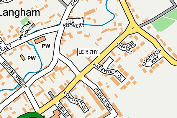 LE15 7HY map - OS OpenMap – Local (Ordnance Survey)