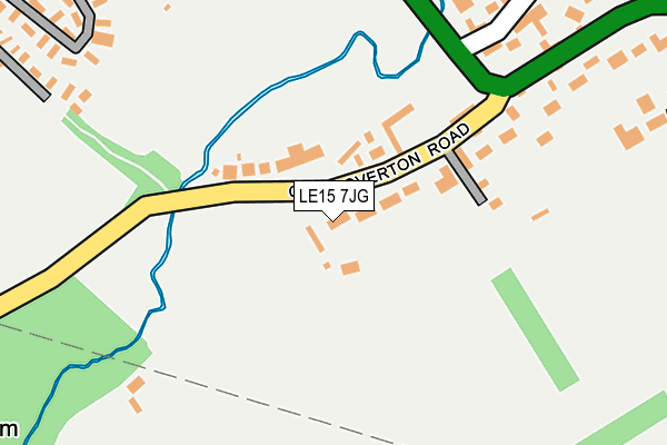 LE15 7JG map - OS OpenMap – Local (Ordnance Survey)