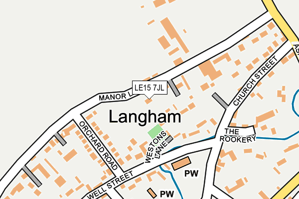 LE15 7JL map - OS OpenMap – Local (Ordnance Survey)