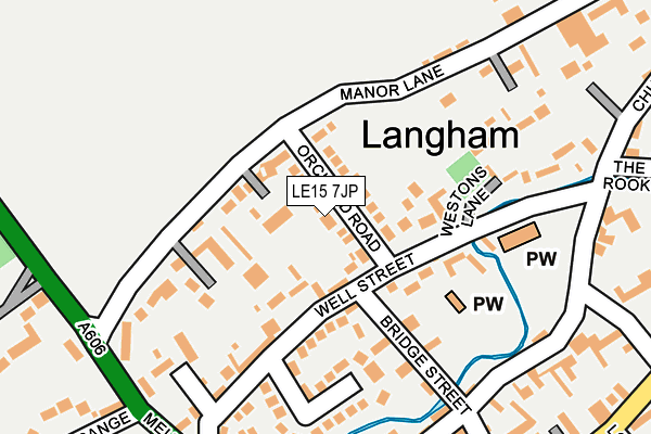 LE15 7JP map - OS OpenMap – Local (Ordnance Survey)