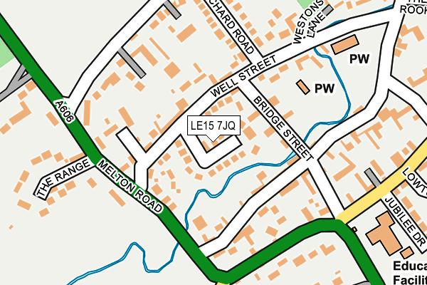 LE15 7JQ map - OS OpenMap – Local (Ordnance Survey)