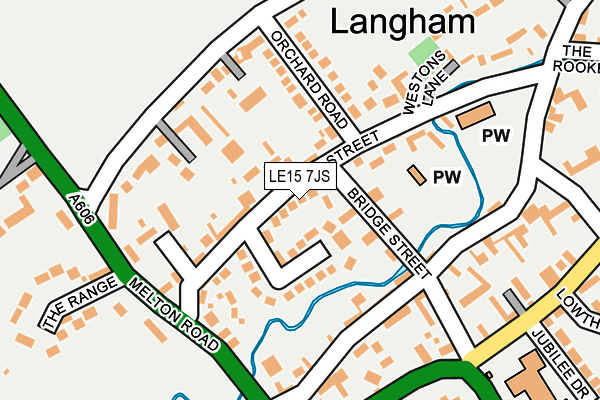 LE15 7JS map - OS OpenMap – Local (Ordnance Survey)