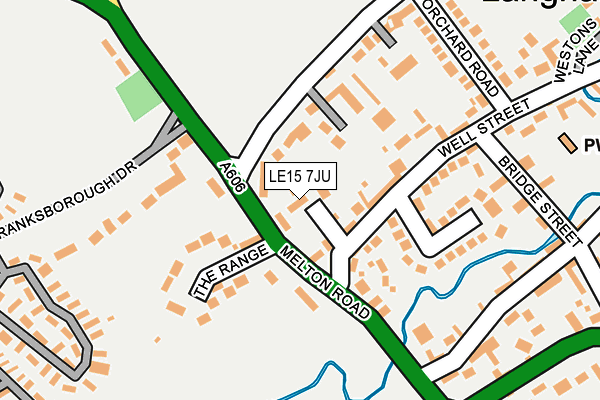 LE15 7JU map - OS OpenMap – Local (Ordnance Survey)