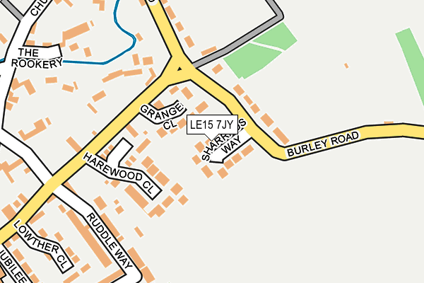 LE15 7JY map - OS OpenMap – Local (Ordnance Survey)