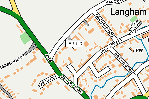 LE15 7LD map - OS OpenMap – Local (Ordnance Survey)