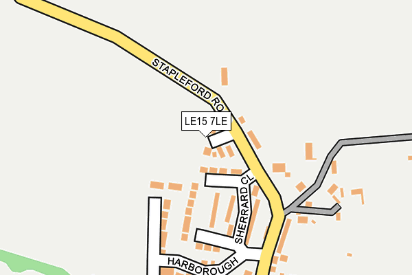 LE15 7LE map - OS OpenMap – Local (Ordnance Survey)