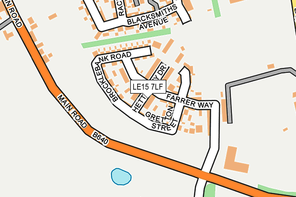 LE15 7LF map - OS OpenMap – Local (Ordnance Survey)
