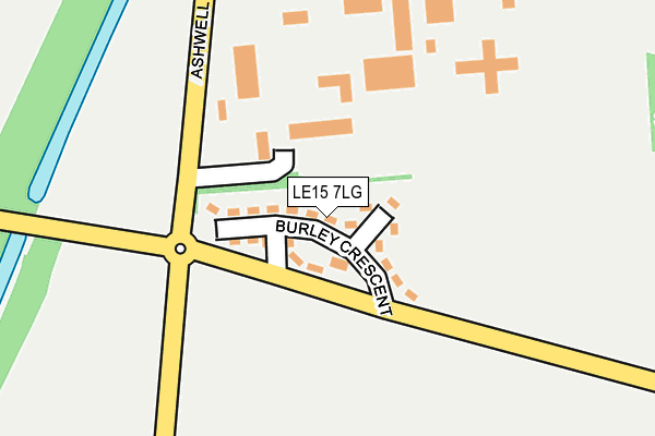 LE15 7LG map - OS OpenMap – Local (Ordnance Survey)