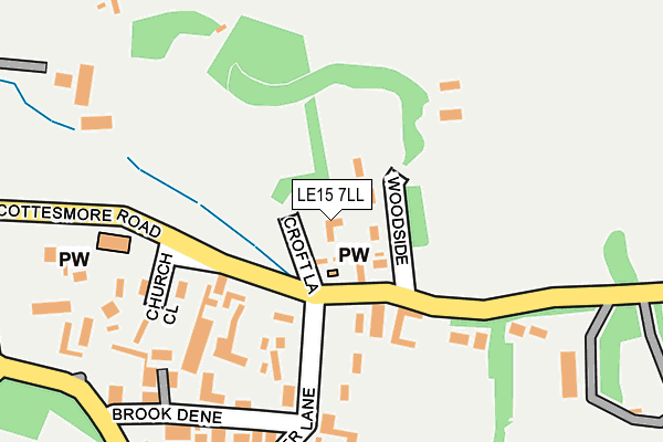 LE15 7LL map - OS OpenMap – Local (Ordnance Survey)