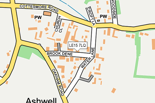 LE15 7LQ map - OS OpenMap – Local (Ordnance Survey)