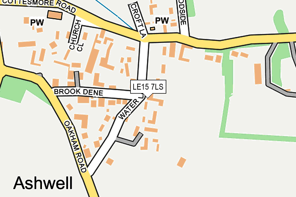 LE15 7LS map - OS OpenMap – Local (Ordnance Survey)