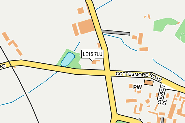 LE15 7LU map - OS OpenMap – Local (Ordnance Survey)