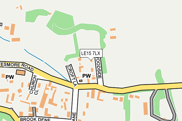 LE15 7LX map - OS OpenMap – Local (Ordnance Survey)