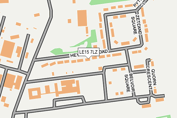 LE15 7LZ map - OS OpenMap – Local (Ordnance Survey)