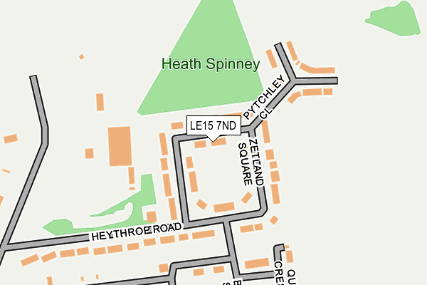 LE15 7ND map - OS OpenMap – Local (Ordnance Survey)