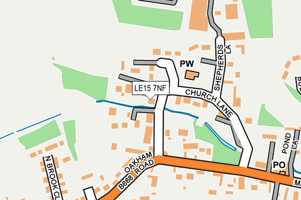 LE15 7NF map - OS OpenMap – Local (Ordnance Survey)