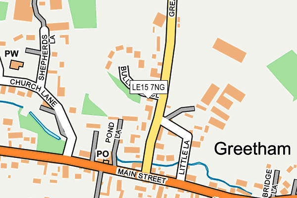 LE15 7NG map - OS OpenMap – Local (Ordnance Survey)