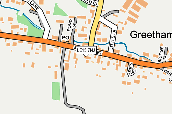 LE15 7NJ map - OS OpenMap – Local (Ordnance Survey)