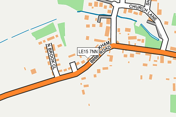 LE15 7NN map - OS OpenMap – Local (Ordnance Survey)