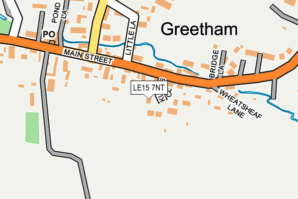 LE15 7NT map - OS OpenMap – Local (Ordnance Survey)