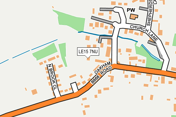 LE15 7NU map - OS OpenMap – Local (Ordnance Survey)