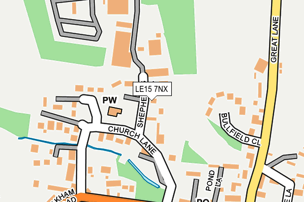 LE15 7NX map - OS OpenMap – Local (Ordnance Survey)