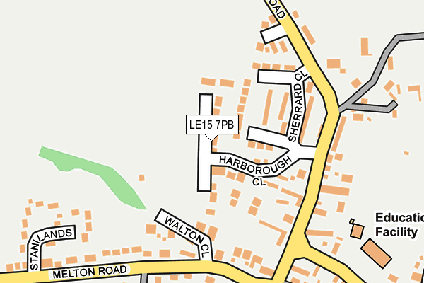 LE15 7PB map - OS OpenMap – Local (Ordnance Survey)