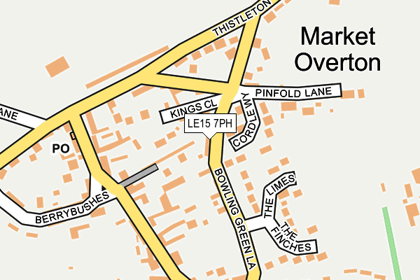 LE15 7PH map - OS OpenMap – Local (Ordnance Survey)