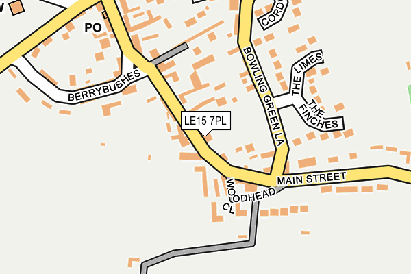 LE15 7PL map - OS OpenMap – Local (Ordnance Survey)