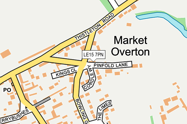 LE15 7PN map - OS OpenMap – Local (Ordnance Survey)