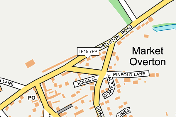 LE15 7PP map - OS OpenMap – Local (Ordnance Survey)