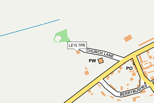 LE15 7PR map - OS OpenMap – Local (Ordnance Survey)