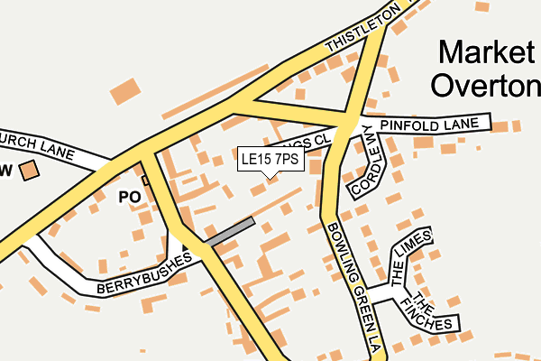 LE15 7PS map - OS OpenMap – Local (Ordnance Survey)