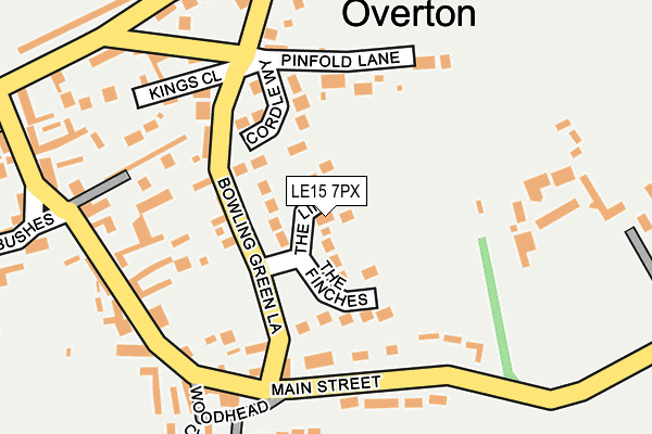 LE15 7PX map - OS OpenMap – Local (Ordnance Survey)