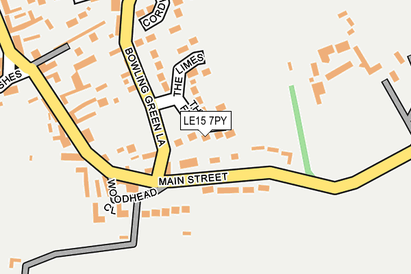 LE15 7PY map - OS OpenMap – Local (Ordnance Survey)