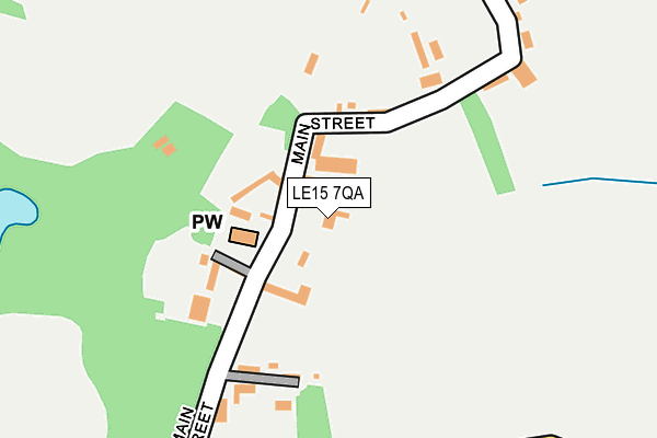 LE15 7QA map - OS OpenMap – Local (Ordnance Survey)